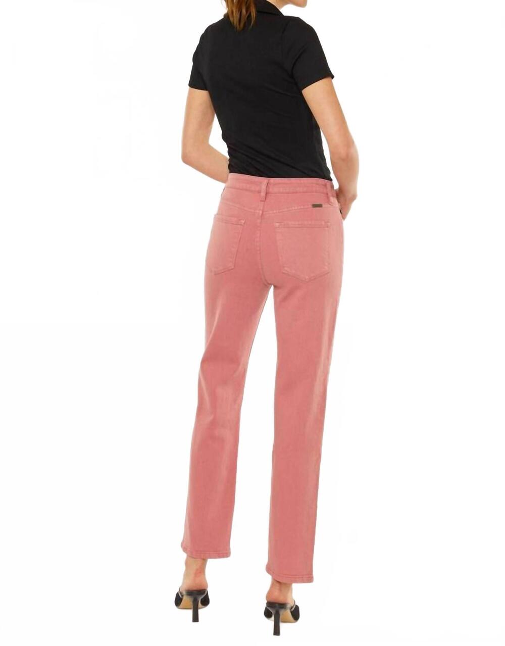 NEW KANCAN ultra high rise 90’s straight jeans in coral - Picture 3 of 6